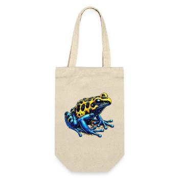 Frosch - Geschenkbeutel für Flaschen - Natur - Vorne