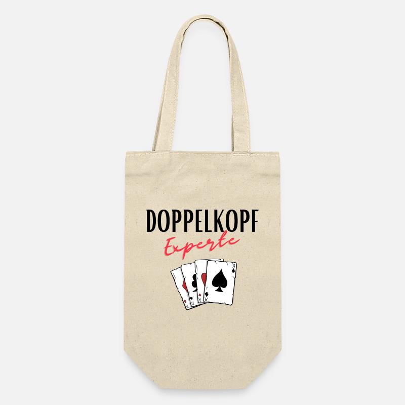 Doppelkopf Experte - Geschenkbeutel für Flaschen - Natur