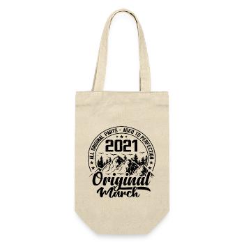 2021 March Original: 3 Year Anniversary Gift - Gift Bag for Bottles - nature - Front