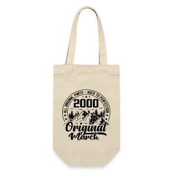 2000 March Original: 24 Years Anniversary Gift - Gift Bag for Bottles - nature - Front
