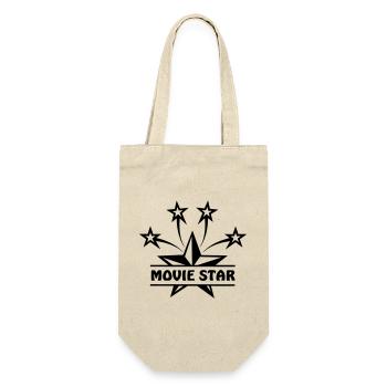 Moviestar-Banner - Geschenkbeutel für Flaschen - Natur - Vorne