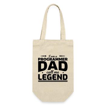 Programmierer Vater nenn mich Legende - Geschenkbeutel für Flaschen - Natur - Vorne