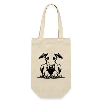 Whippet Head with Paws - Gift Bag for Bottles - nature - Front