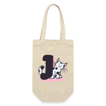 Cat Letter J - Gift Bag for Bottles - nature - Front