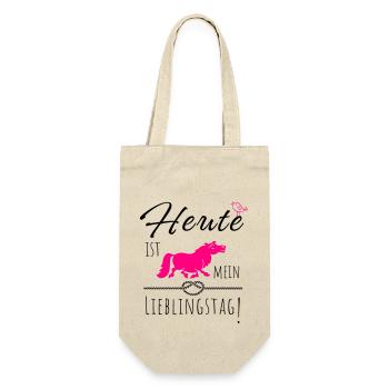 Heute ist mein Lieblingstag! - Geschenkbeutel für Flaschen - Natur - Vorne