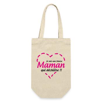 Je suis une future Maman qui déchiiire !! - Sac à bouteille - nature - Devant