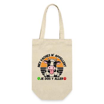 My cows call me humor farmer gift - Gift Bag for Bottles - nature - Front