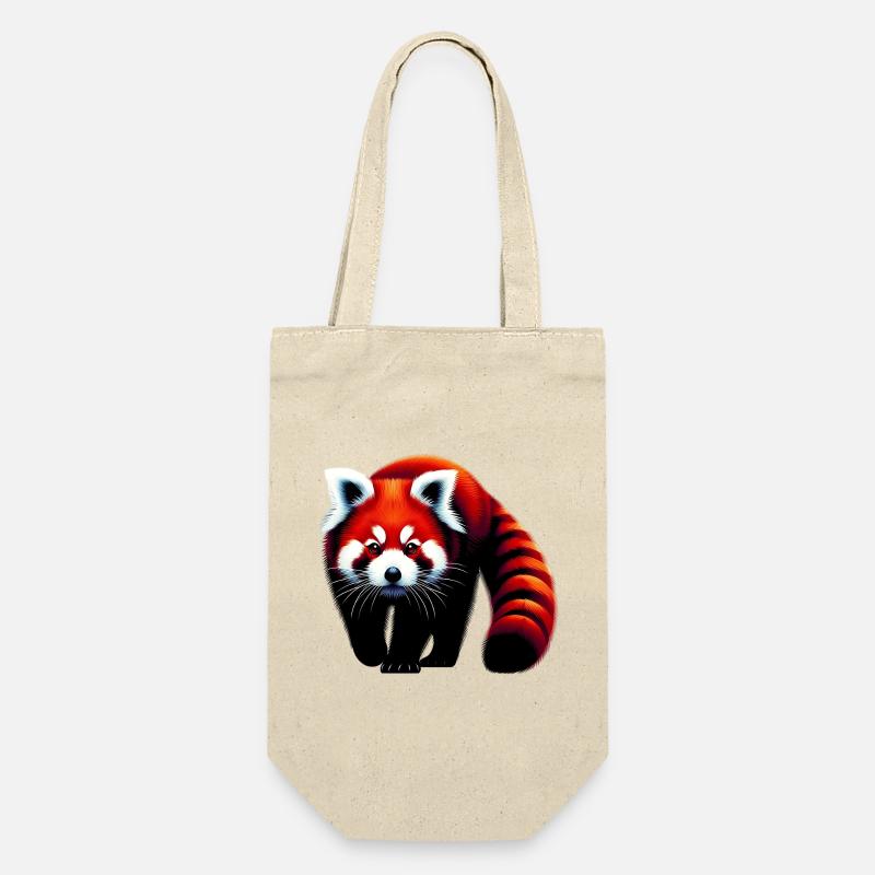 Roter Panda - Geschenkbeutel für Flaschen - Natur