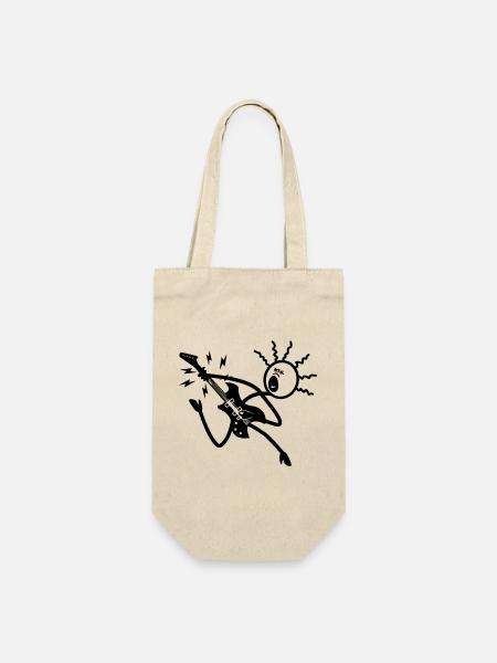 Stickmen-Gitarrist - Geschenkbeutel für Flaschen - Natur