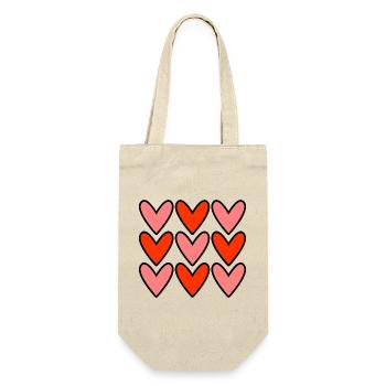 HEART. HAPPY BIRTHDAY. HAPPY BIRTHDAY - Gift Bag for Bottles - nature - Front