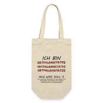Notfallsanitäter lustige Sprüche witzig mit Spruch - Geschenkbeutel für Flaschen - Natur - Vorne