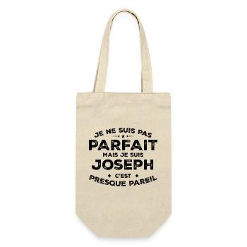 Joseph Ein Vorname, eine Haltung Humor Joseph - Geschenkbeutel für Flaschen - Natur - Vorne