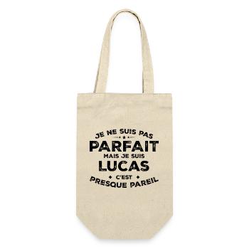 Lucas Un Prénom, Une Attitude L’Humour Lucas - Sac à bouteille - nature - Devant