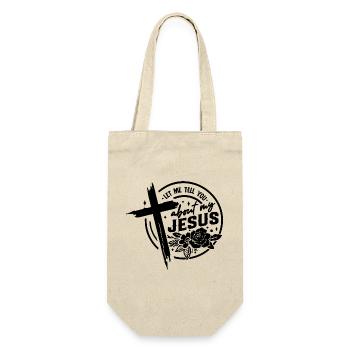 Let Me Tell You About My Jesus Cross - Gift Bag for Bottles - nature - Front