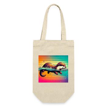 loutre - Sac à bouteille - nature - Devant