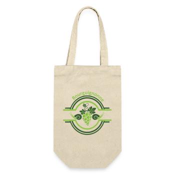 Burgundy vine logo with snails - Gift Bag for Bottles - nature - Front