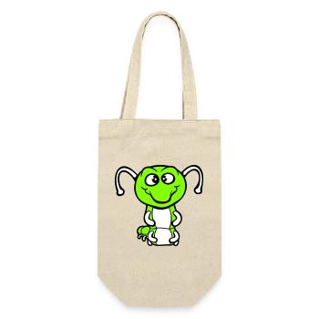 Caterpillar Friendly sweet lovely smiles happy Comic - Gift Bag for Bottles - nature - Front