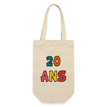 20. 20th ANNIVERSARY. 20 YEARS ANNIVERSARY. 20 YEARS. - Gift Bag for Bottles - nature - Front