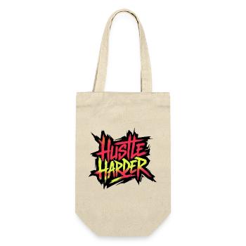 Hustle Harder Neon Graffiti - Gift Bag for Bottles - nature - Front