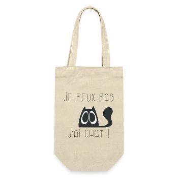 Je peux pas j'ai chat triste - Sac à bouteille - nature - Devant