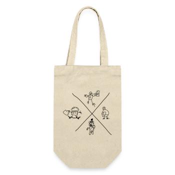 Doodle Core - Gift Bag for Bottles - nature - Front