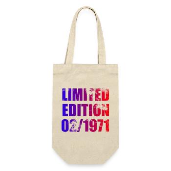 55th Birthday Limited Edition 02/1971 - Gift Bag for Bottles - nature - Front