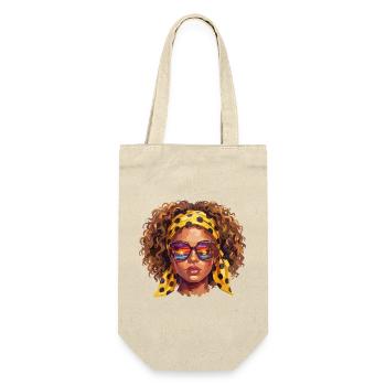 Woman with sunglasses - Gift Bag for Bottles - nature - Front