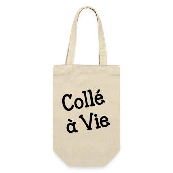 Humour Cancre : Motif Scolaire Collé à Vie Retro - Sac à bouteille - nature - Devant