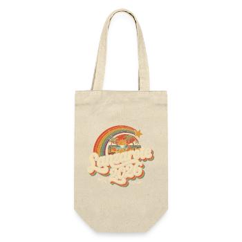Lanzarote 2026 Strand Retro - Geschenkbeutel für Flaschen - Natur - Vorne