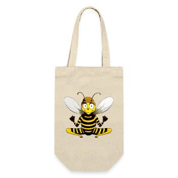 Yoga Bee - Gift Bag for Bottles - nature - Front