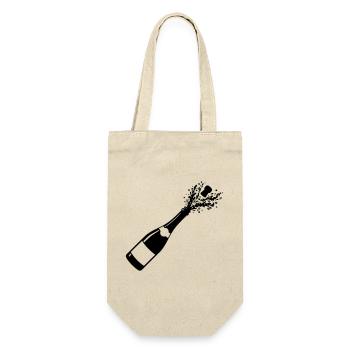 Sparkling Bottle Pop Silhouette - Gift Bag for Bottles - nature - Front
