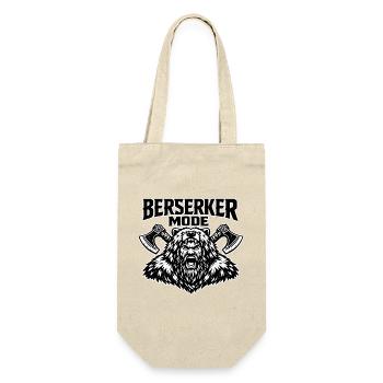 Berserker-Mode Bärachse - Geschenkbeutel für Flaschen - Natur - Vorne