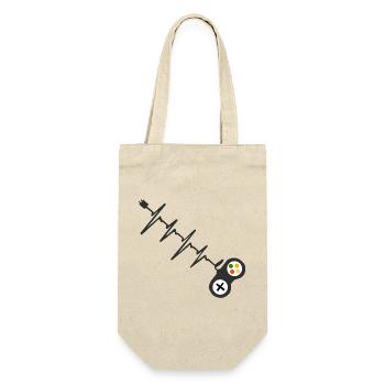 Gamer Heartbeat Controller Pulse Graphic - Gift Bag for Bottles - nature - Front