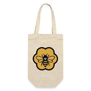 Apiculteur en rayon d’abeille cœur d’abeille, conservation de la nature, apiculteur - Sac à bouteille - nature - Devant
