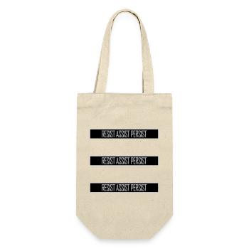 Resist Assist Persist Activism Motivation Logo - Gift Bag for Bottles - nature - Front