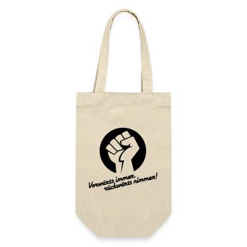 Vorwärts immer rückwärts nimmer v.1 - Geschenkbeutel für Flaschen - Natur - Vorne
