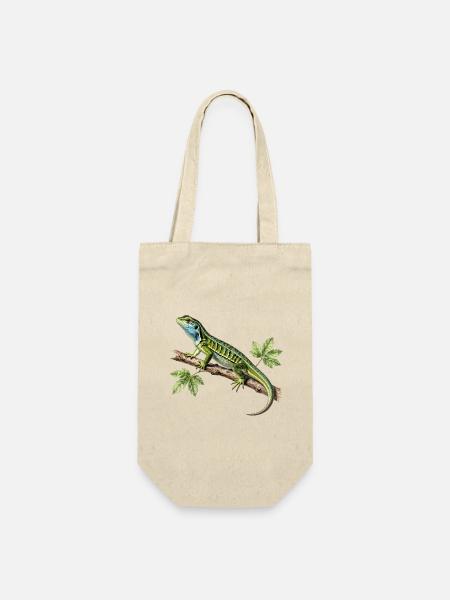 Green Lizard – Vintage-Naturwissenschaftsillustration - Geschenkbeutel für Flaschen - Natur