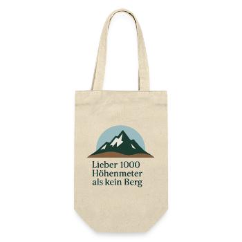 Lieber 1000 Höhenmeter als kein Berg - Geschenkbeutel für Flaschen - Natur - Vorne
