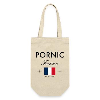 Pornic Frankreich Koordinaten Reise Souvenir - Geschenkbeutel für Flaschen - Natur - Vorne