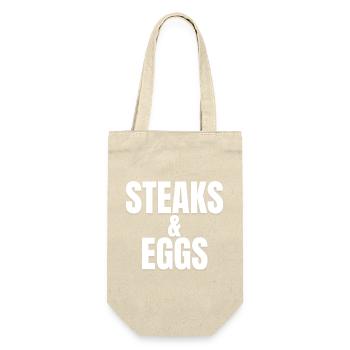 STEAK & EGGS | Carnivore Breakfast of Champions - Gift Bag for Bottles - nature - Front