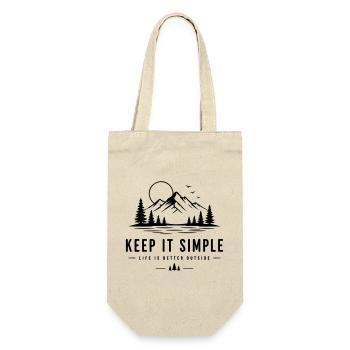 Halte es einfach - Geschenkbeutel für Flaschen - Natur - Vorne