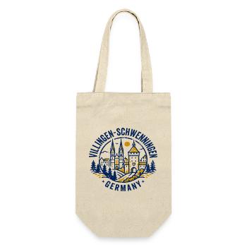 Vintage Villingen Schwenningen Germany City - Geschenkbeutel für Flaschen - Natur - Vorne