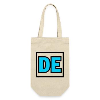 DE Initials Letters Logo - Gift Bag for Bottles - nature - Front