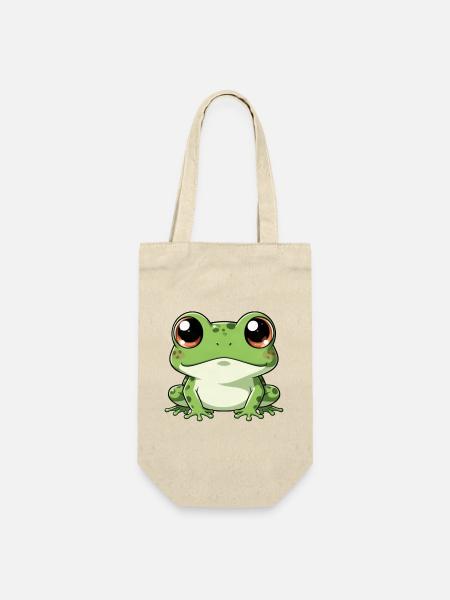 Froggy - Geschenkbeutel für Flaschen - Natur