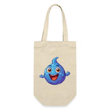 Wassertropfen - Geschenkbeutel für Flaschen - Natur - Vorne