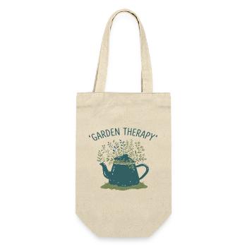 Garten Therapie Teekanne - Geschenkbeutel für Flaschen - Natur - Vorne