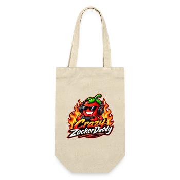 CrazyZockerDaddy - Geschenkbeutel für Flaschen - Natur - Vorne