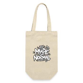 Zu Müde Für Normal – Graffiti Shirt - Geschenkbeutel für Flaschen - Natur - Vorne