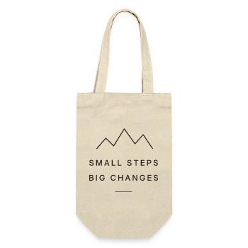 Small Steps  - Geschenkbeutel für Flaschen - Natur - Vorne
