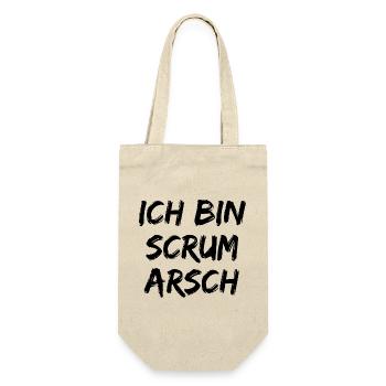 ICH BIN SCRUM ARSCH AGILE TEAM PROJEKTMANAGER  - Geschenkbeutel für Flaschen - Natur - Vorne